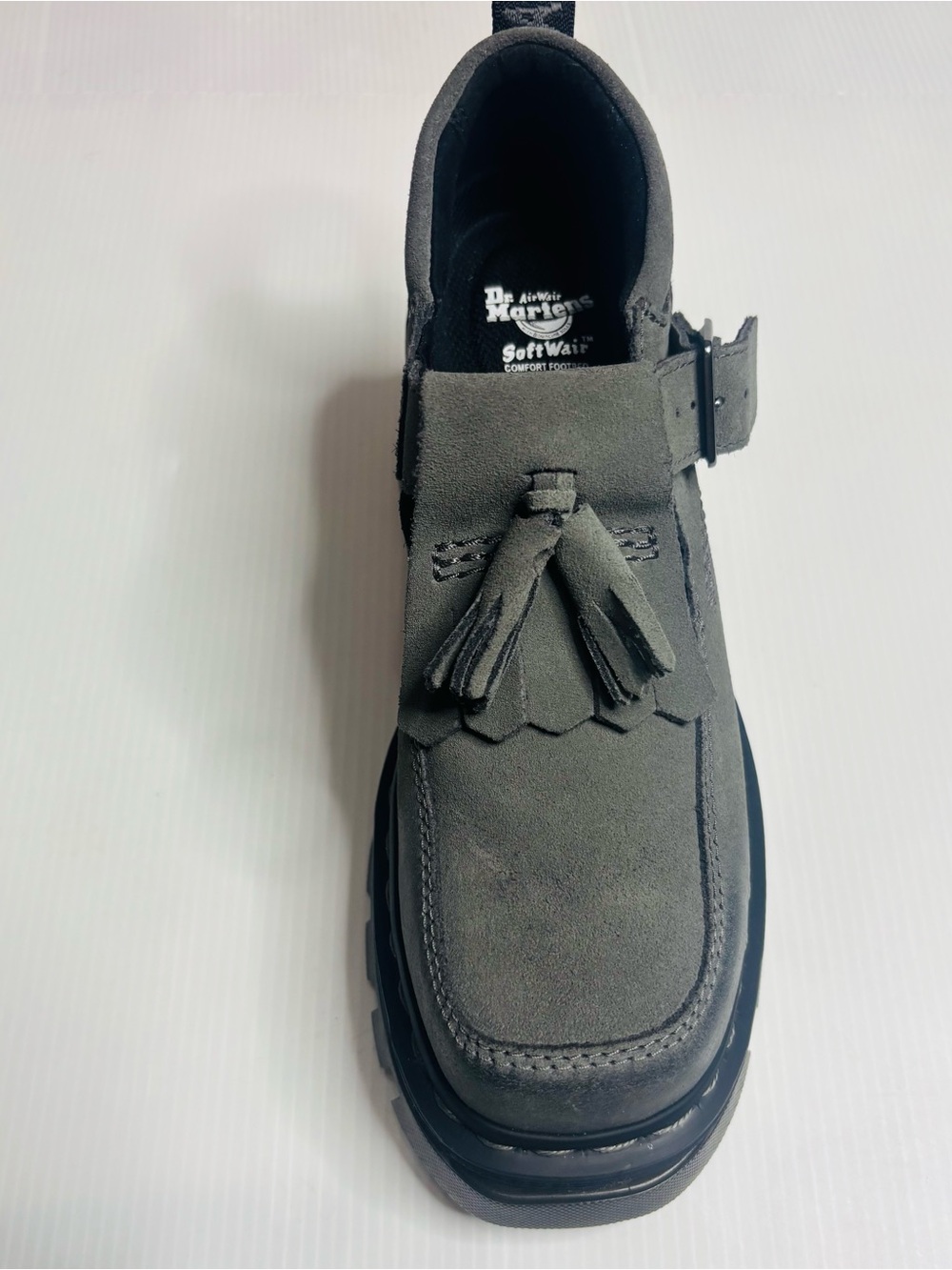 DR MARTEN CORRAN WAXY SUEDE MARY JANE HEELED SHOES - Picture 13 of 15